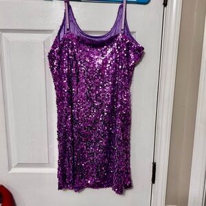 Purple Sequin Dress